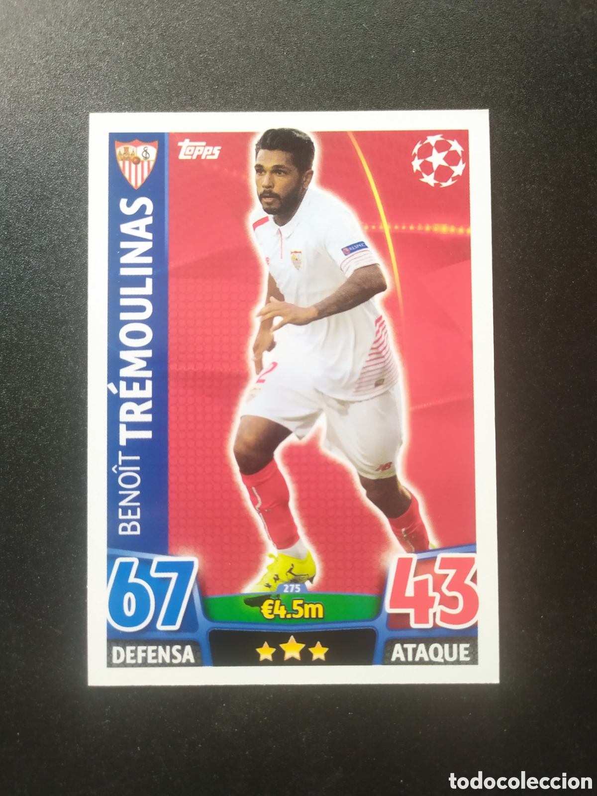 Cromos de f&uacute;tbol: UEFA Champions match attax topps 2015 2016 15 16 Tremoulinas n&deg; 275 Sevilla