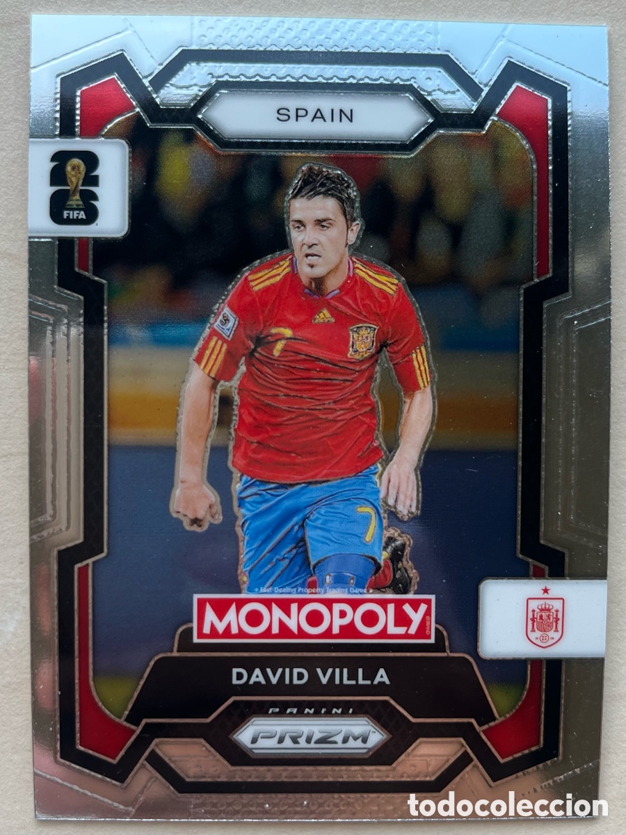 Cromos de f&uacute;tbol: David Villa Prizm Monopoly Mundial 2026 - Espa&ntilde;a