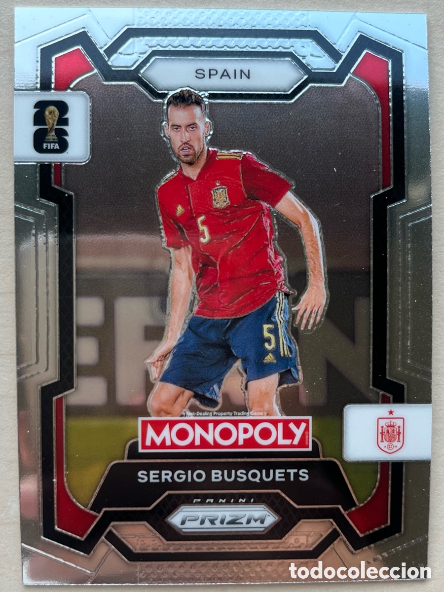 Cromos de f&uacute;tbol: Sergio Busquets Prizm Monopoly Mundial 2026 - Espa&ntilde;a