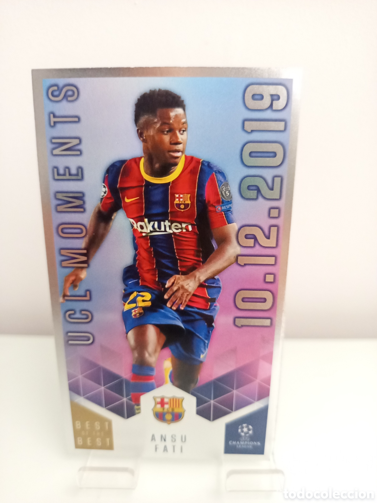 Figurine di Calcio: ❇️ CROMO ⚽ ANSU FATI 155 UCL MOMENTS BEST OF THE BEST 2020 2021 20 21 TOPPS FC BARCELONA ❇️