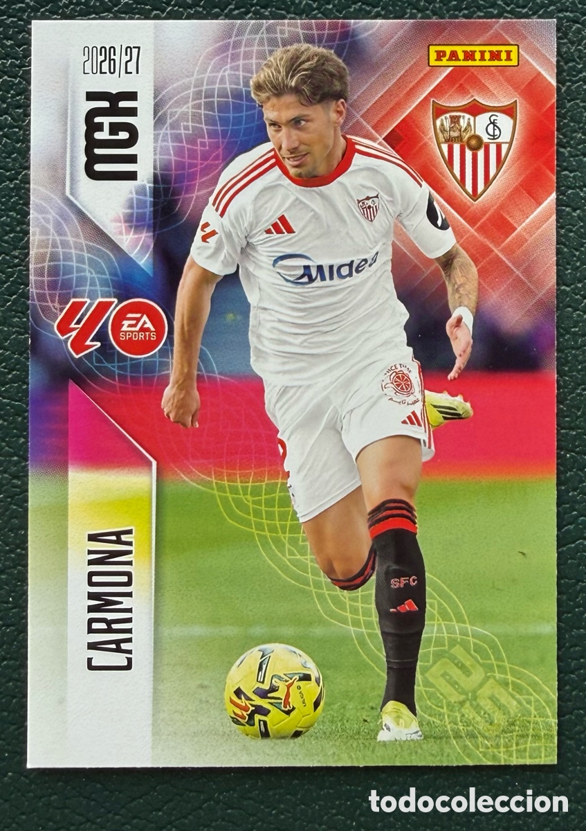 Cromos de f&uacute;tbol: 328 CARMONA SEVILLA FC FICHAS ALBUM MEGACRACKS 2026 2027 MGK 26 27