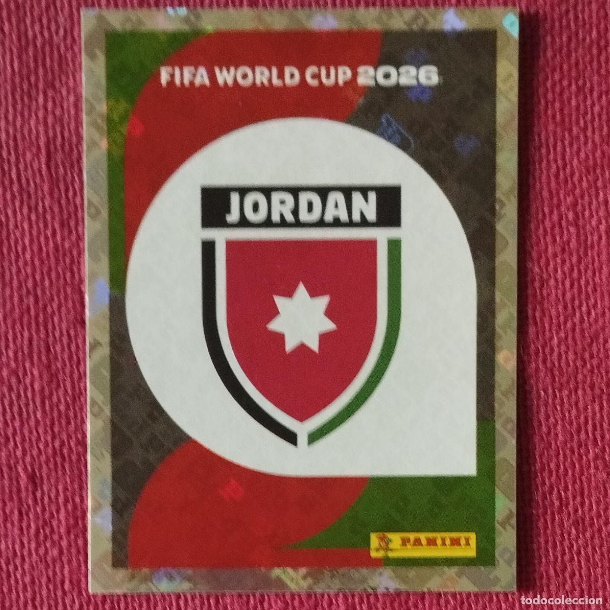Cromos de f&uacute;tbol: ESCUDO DE JORDANIA - JOR 1 - MUNDIAL DE FUTBOL - FIFA WORLD CUP 2026