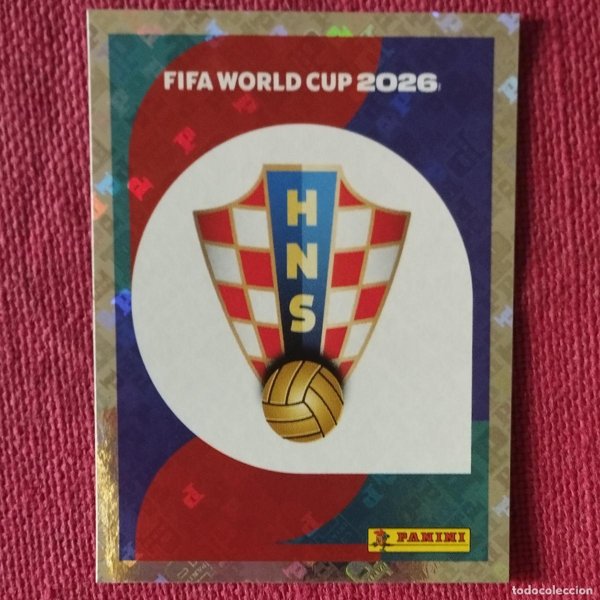 Cromos de f&uacute;tbol: ESCUDO DE CROACIA - CRO 1 - MUNDIAL DE FUTBOL - FIFA WORLD CUP 2026