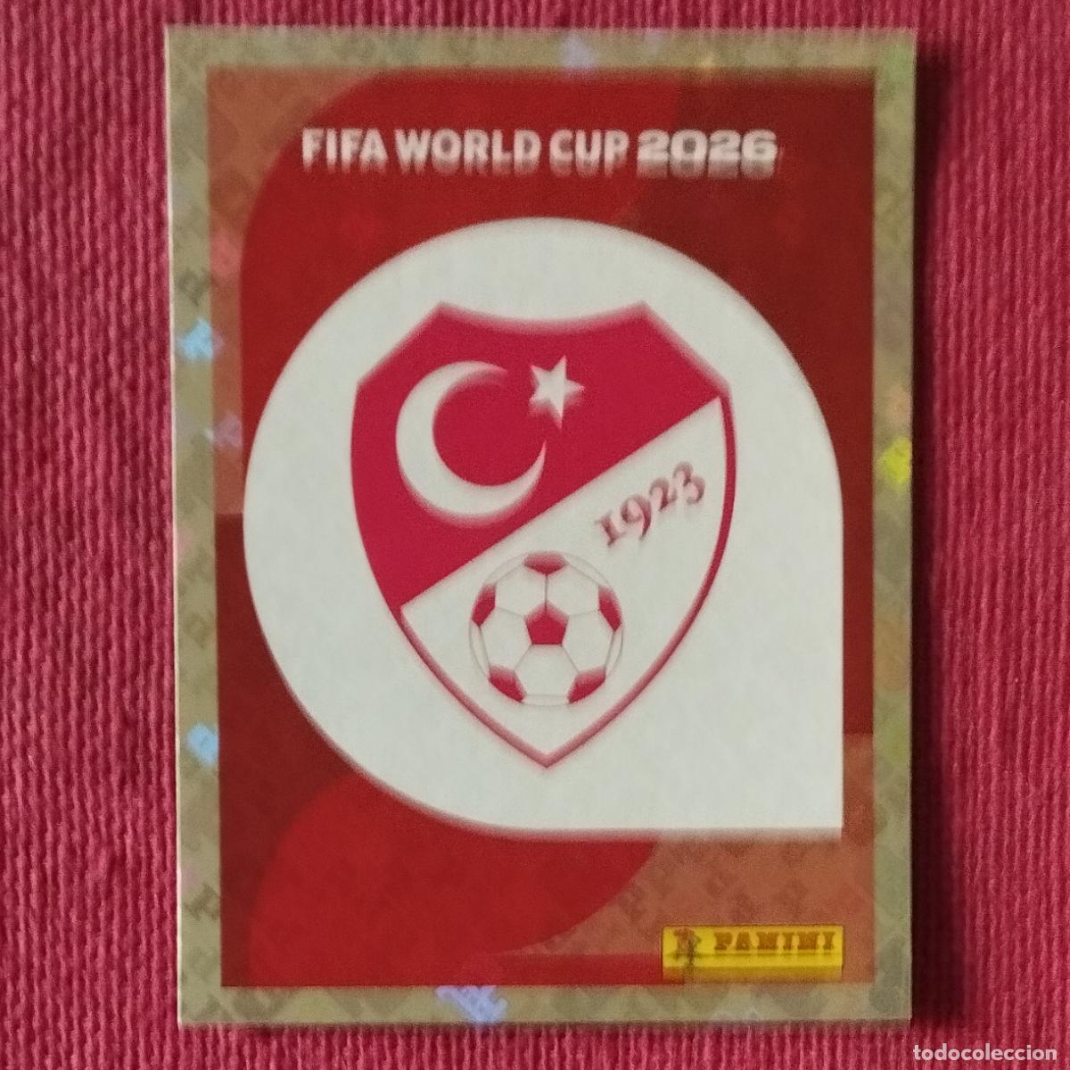 Cromos de f&uacute;tbol: ESCUDO DE TURQUIA - TUR 1 - MUNDIAL DE FUTBOL - FIFA WORLD CUP 2026