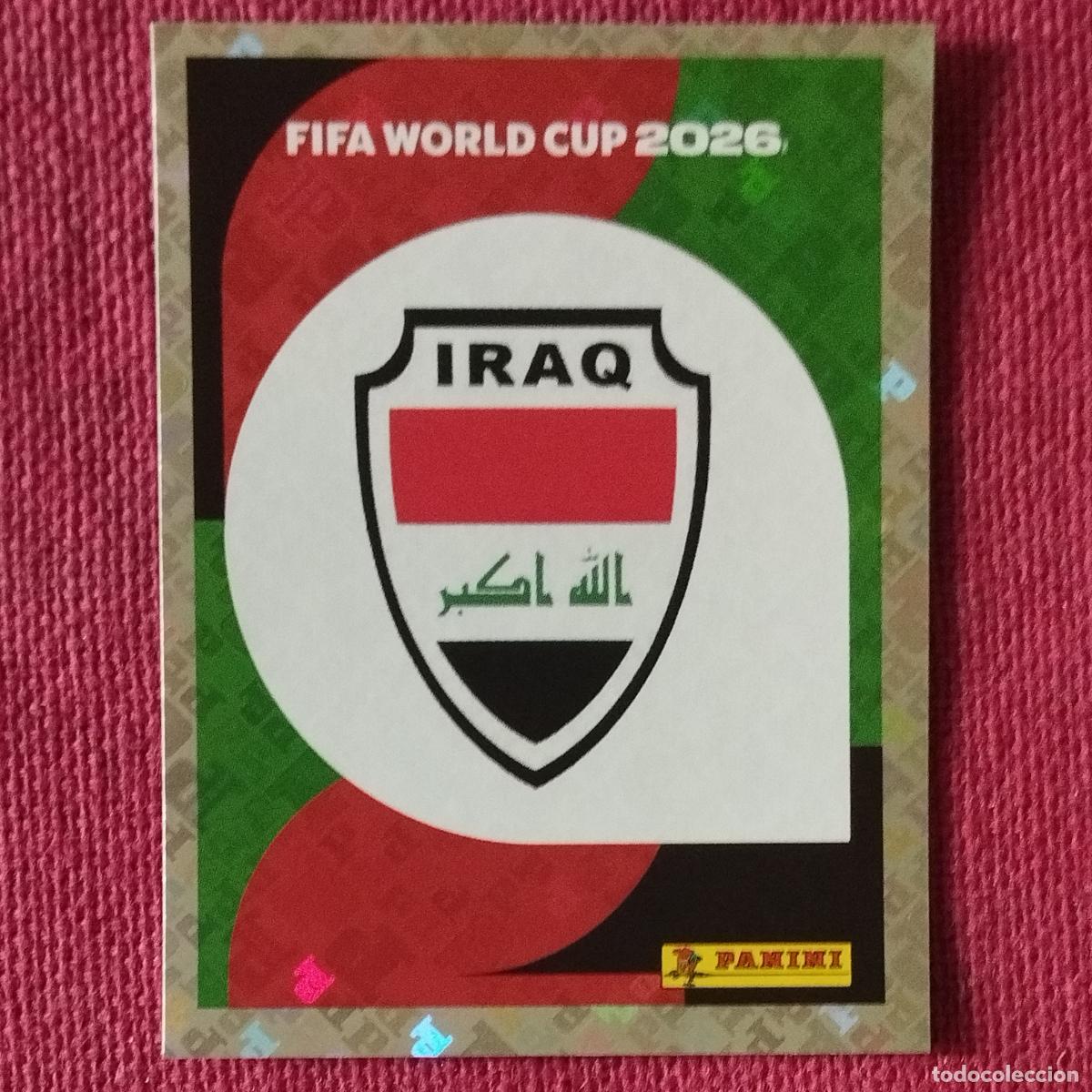 Cromos de f&uacute;tbol: ESCUDO DE IRAQ - IRQ 1 - MUNDIAL DE FUTBOL - FIFA WORLD CUP 2026