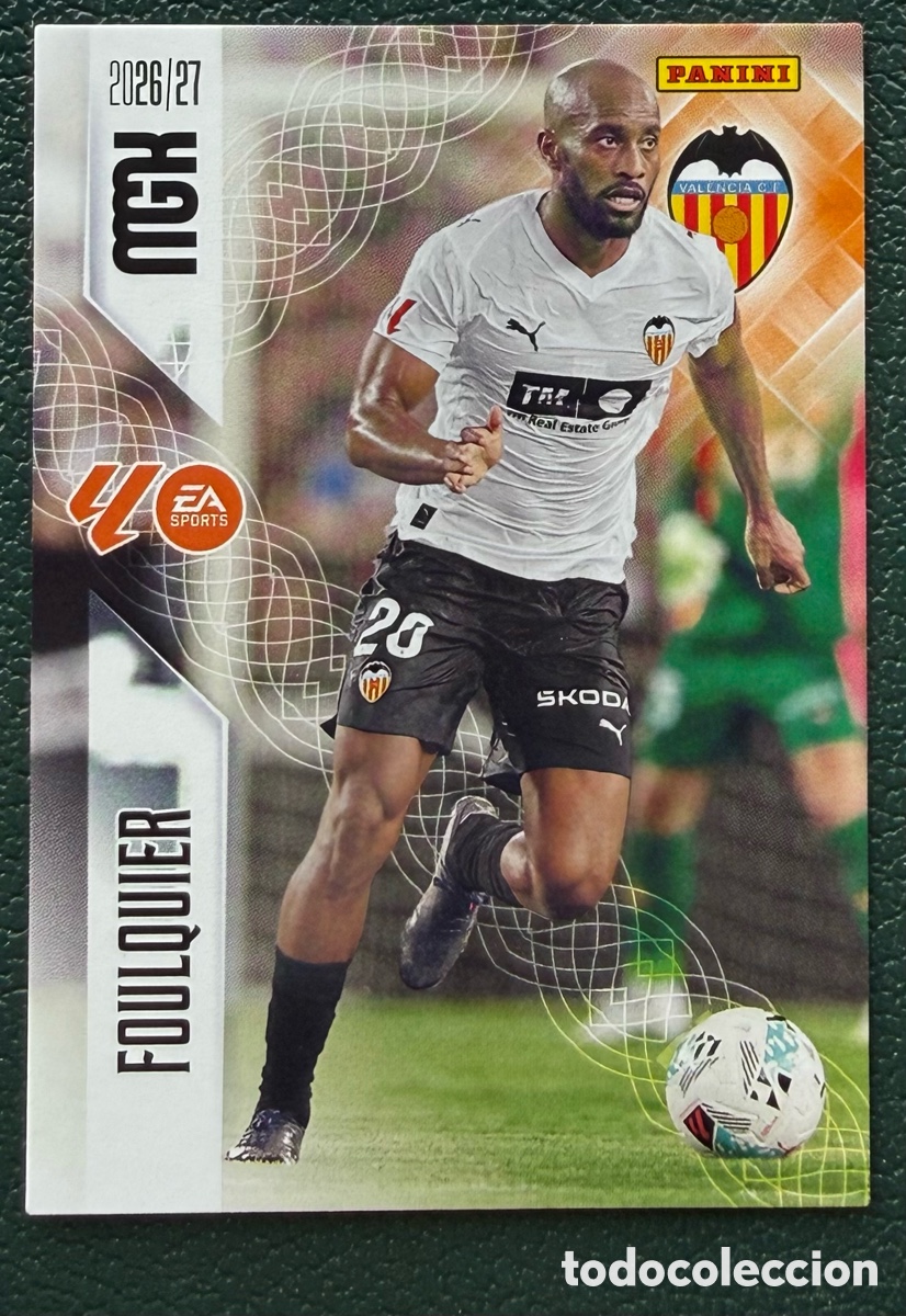 Cromos de f&uacute;tbol: 346 FOULQUIER VALENCIA CF FICHAS ALBUM MEGACRACKS 2026 2027 MGK 26 27