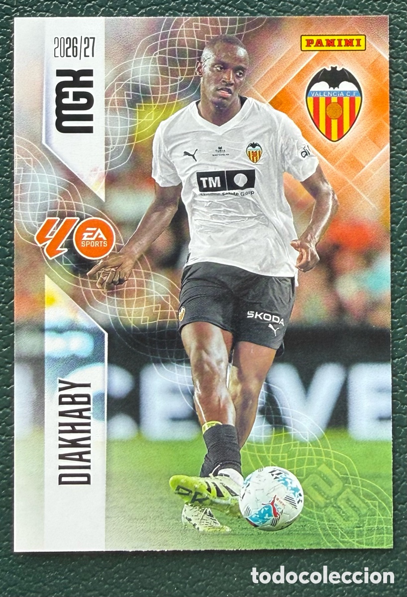Cromos de f&uacute;tbol: 347 DIAKHABY VALENCIA CF FICHAS ALBUM MEGACRACKS 2026 2027 MGK 26 27