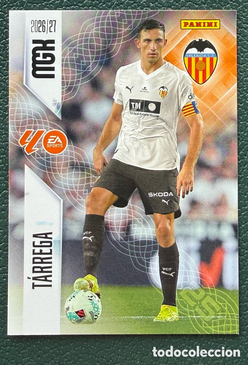 Cromos de f&uacute;tbol: 348 TARREGA VALENCIA CF FICHAS ALBUM MEGACRACKS 2026 2027 MGK 26 27