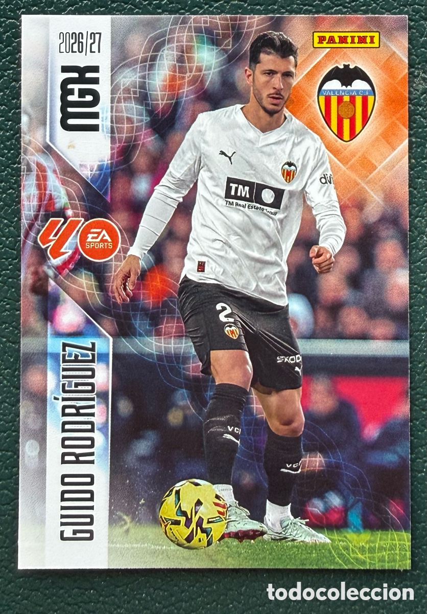 Cromos de f&uacute;tbol: 353 GUIDO RODRIGUEZ VALENCIA CF FICHAS ALBUM MEGACRACKS 2026 2027 MGK 26 27