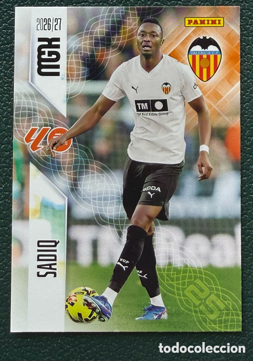 Cromos de f&uacute;tbol: 360 SADIQ VALENCIA CF FICHAS ALBUM MEGACRACKS 2026 2027 MGK 26 27