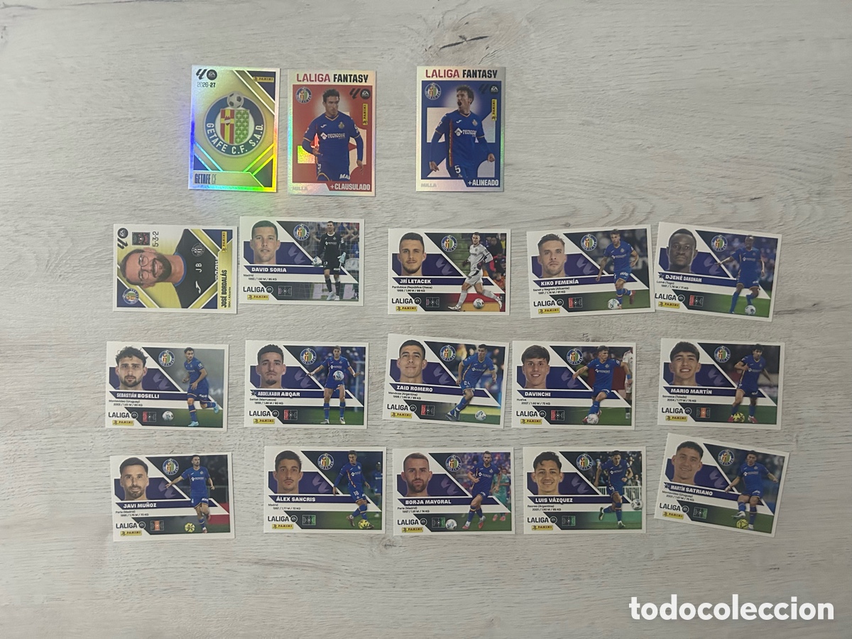 Cromos de f&uacute;tbol: Equipo Completo Getafe Liga Este 2026/27 26-27 Panini