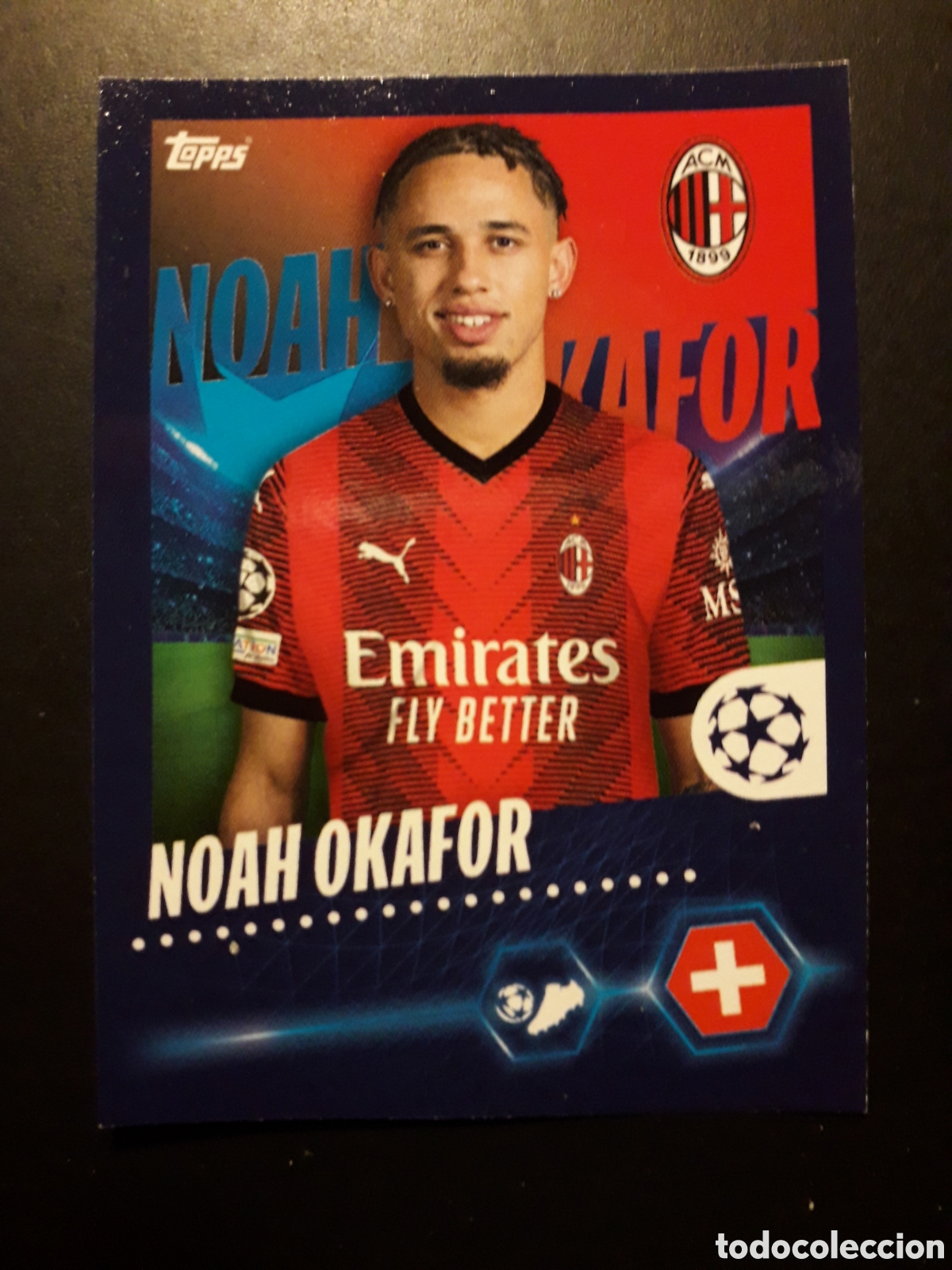 Cromos de f&uacute;tbol: NOAH OKAFOR MILAN N&deg; 42 UEFA CHAMPIONS LEAGUE SEASON TOPPS 23 24 2023 2024 PEDIDO M&Iacute;NIMO 3&euro;