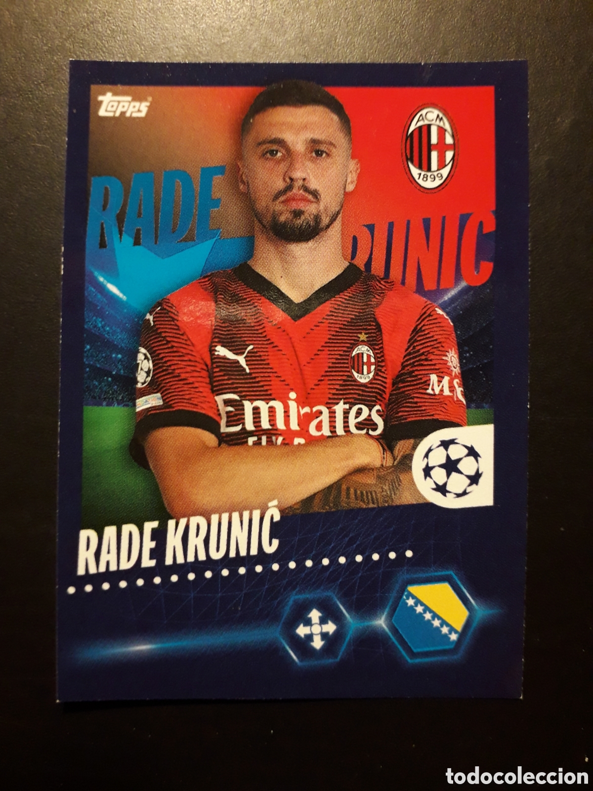 Cromos de f&uacute;tbol: RADE KRUNIĆ MILAN N&deg; 36 UEFA CHAMPIONS LEAGUE SEASON TOPPS 23 24 2023 2024 PEDIDO M&Iacute;NIMO 3&euro;