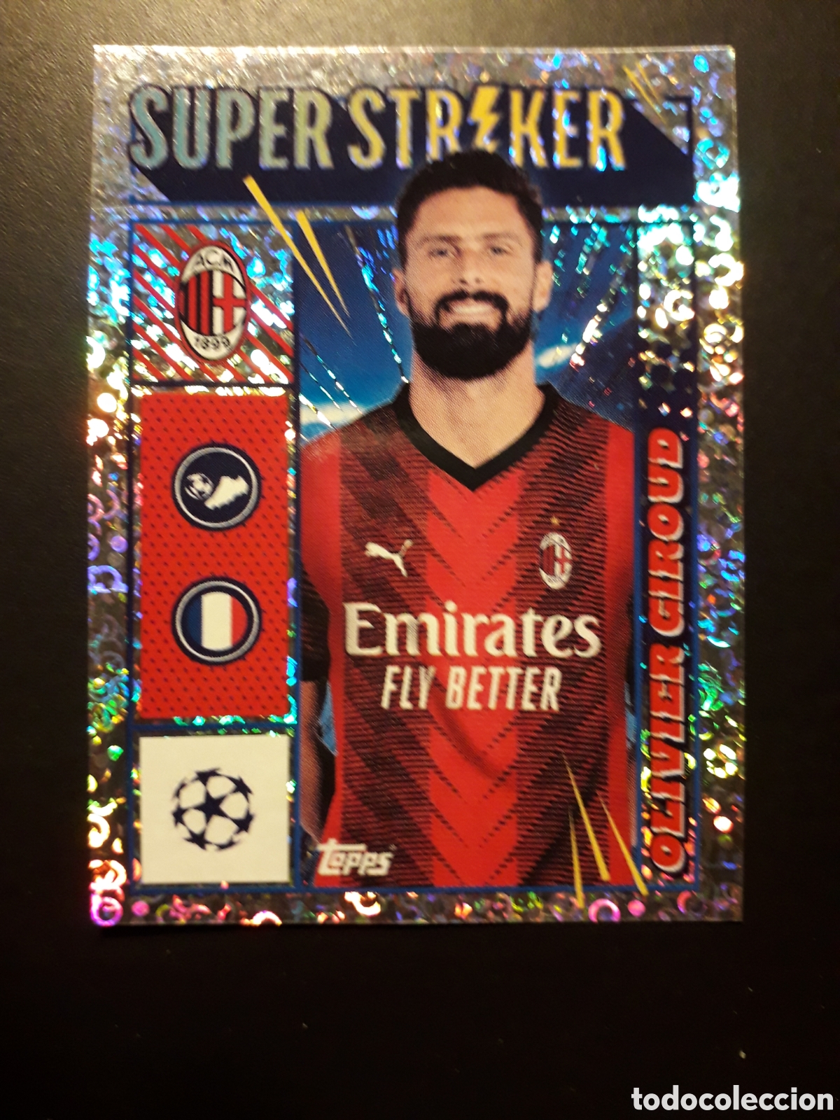 Cromos de f&uacute;tbol: OLIVIER GIROUD MILAN N&deg; 41 UEFA CHAMPIONS LEAGUE SEASON TOPPS 23 24 2023 2024 PEDIDO M&Iacute;NIMO 3&euro;