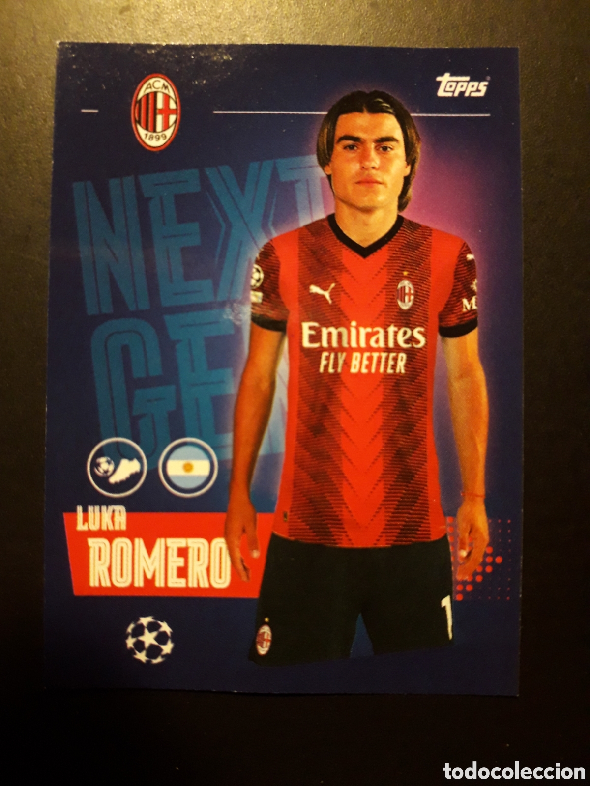 Cromos de f&uacute;tbol: LUKA ROMERO MILAN N&deg; 45 UEFA CHAMPIONS LEAGUE SEASON TOPPS 23 24 2023 2024 PEDIDO M&Iacute;NIMO 3&euro;