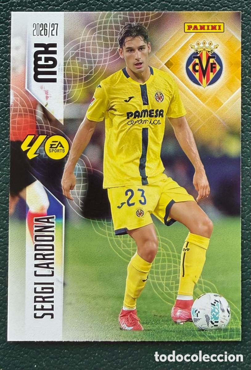 Cromos de f&uacute;tbol: 369 SERGI CARDONA VILLARREAL CF FICHAS ALBUM MEGACRACKS 2026 2027 MGK 26 27