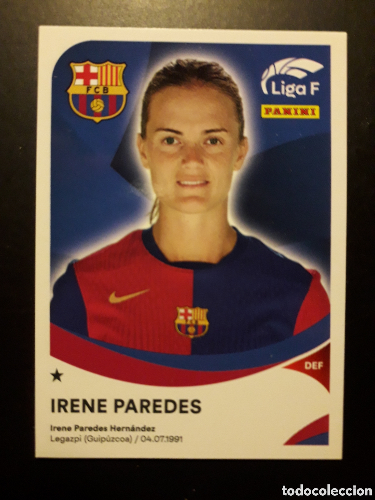 Cromos de f&uacute;tbol: IRENE PAREDES FC BARCELONA N&deg; 49 LIGA F FEMENINA 2024 2025 24 25 PANINI PEDIDO M&Iacute;NIMO 3&euro;