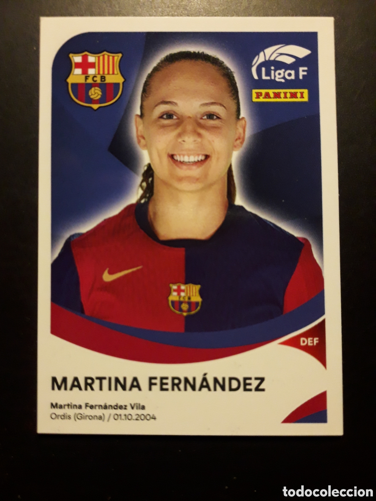 Cromos de f&uacute;tbol: MARTINA FERN&Aacute;NDEZ FC BARCELONA N&deg; 50 B LIGA F FEMENINA 2024 2025 24 25 PANINI PEDIDO M&Iacute;NIMO 3&euro;