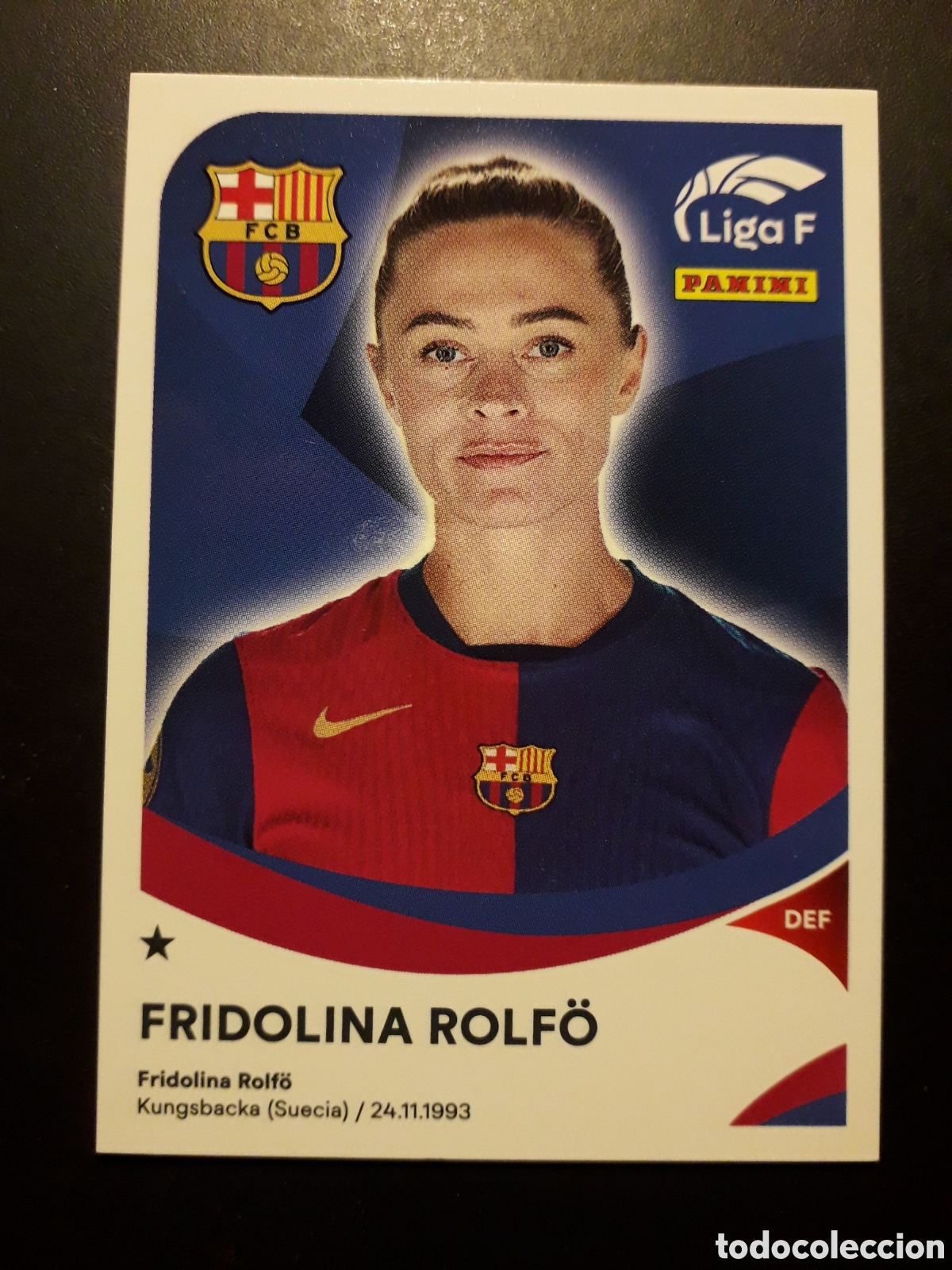 Cromos de f&uacute;tbol: FRIDOLINA ROLF&Ouml; FC BARCELONA N&deg; 51 LIGA F FEMENINA 2024 2025 24 25 PANINI PEDIDO M&Iacute;NIMO 3&euro;