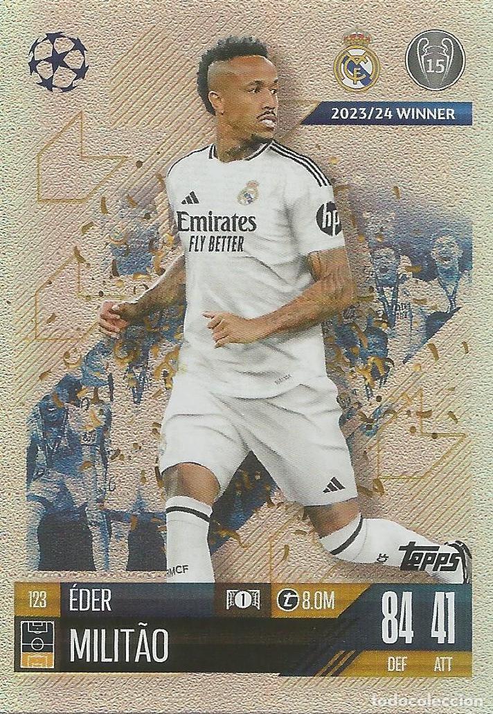 Cromos de f&uacute;tbol: Carta Match Attax 2024 / 2025 24 25 - &Eacute;der Milit&atilde;o - Real Madrid C.F. - Winner 15 - 123 - TOPPS