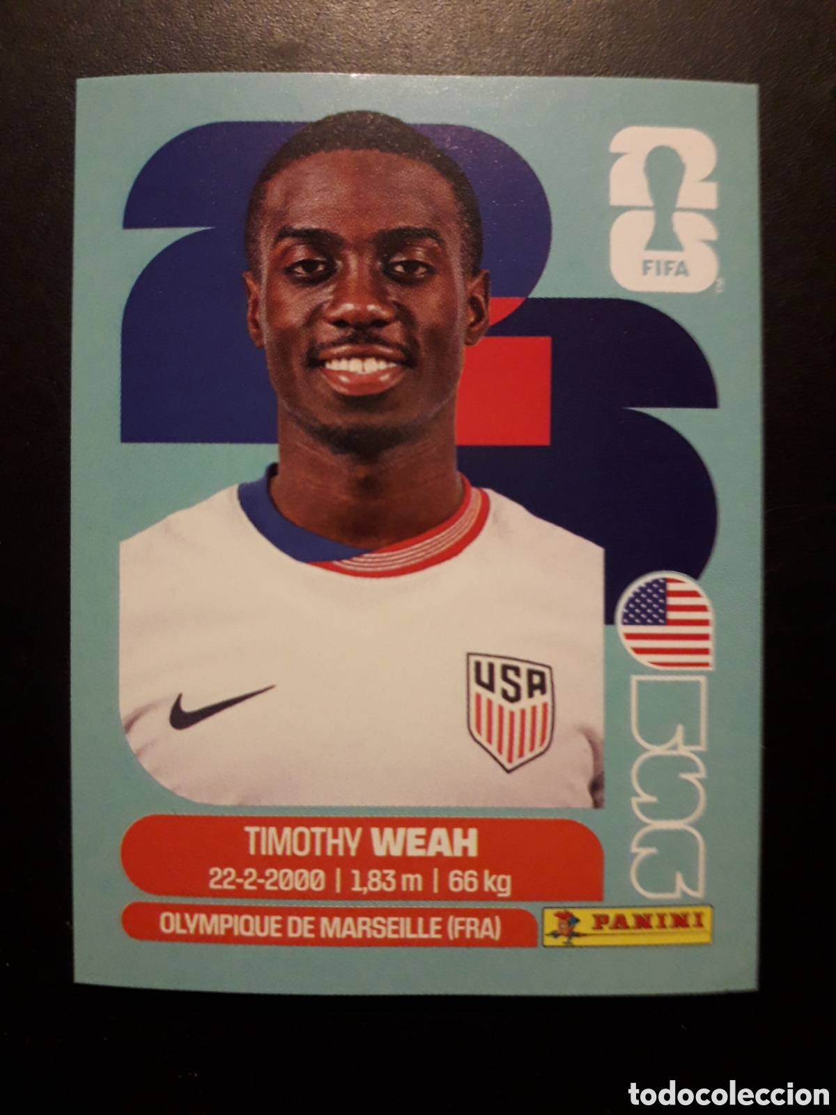 Cromos de f&uacute;tbol: WEAH ESTADOS UNIDOS USA 12 MUNDIAL F&Uacute;TBOL 2026 FIFA WORLD CUP PANINI SIN PEGAR PEDIDO M&Iacute;NIMO 3&euro;.