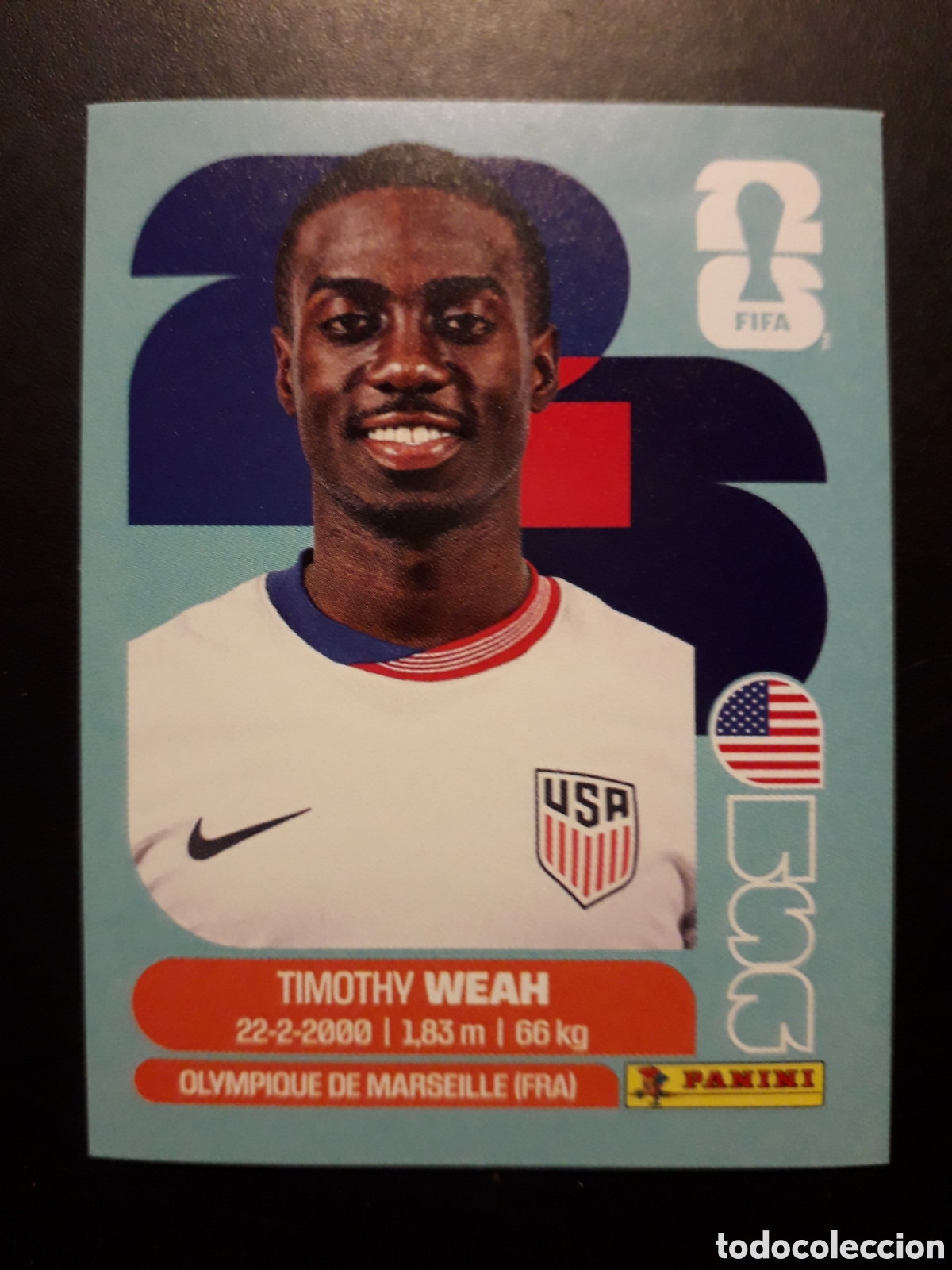 Cromos de f&uacute;tbol: WEAH ESTADOS UNIDOS USA 12 MUNDIAL F&Uacute;TBOL 2026 FIFA WORLD CUP PANINI SIN PEGAR PEDIDO M&Iacute;NIMO 3&euro;