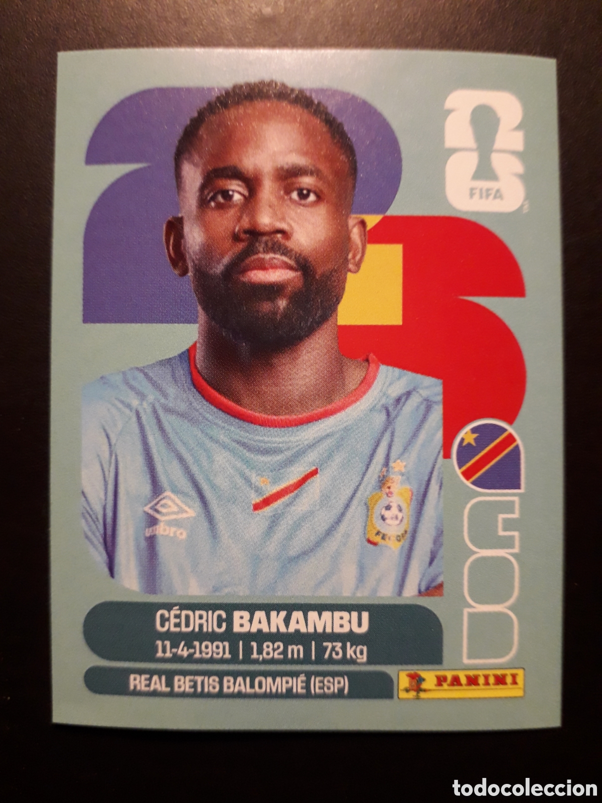 Cromos de f&uacute;tbol: BAKAMBU CONGO COD 19 MUNDIAL F&Uacute;TBOL 2026 FIFA WORLD CUP PANINI SIN PEGAR PEDIDO M&Iacute;NIMO 3&euro;