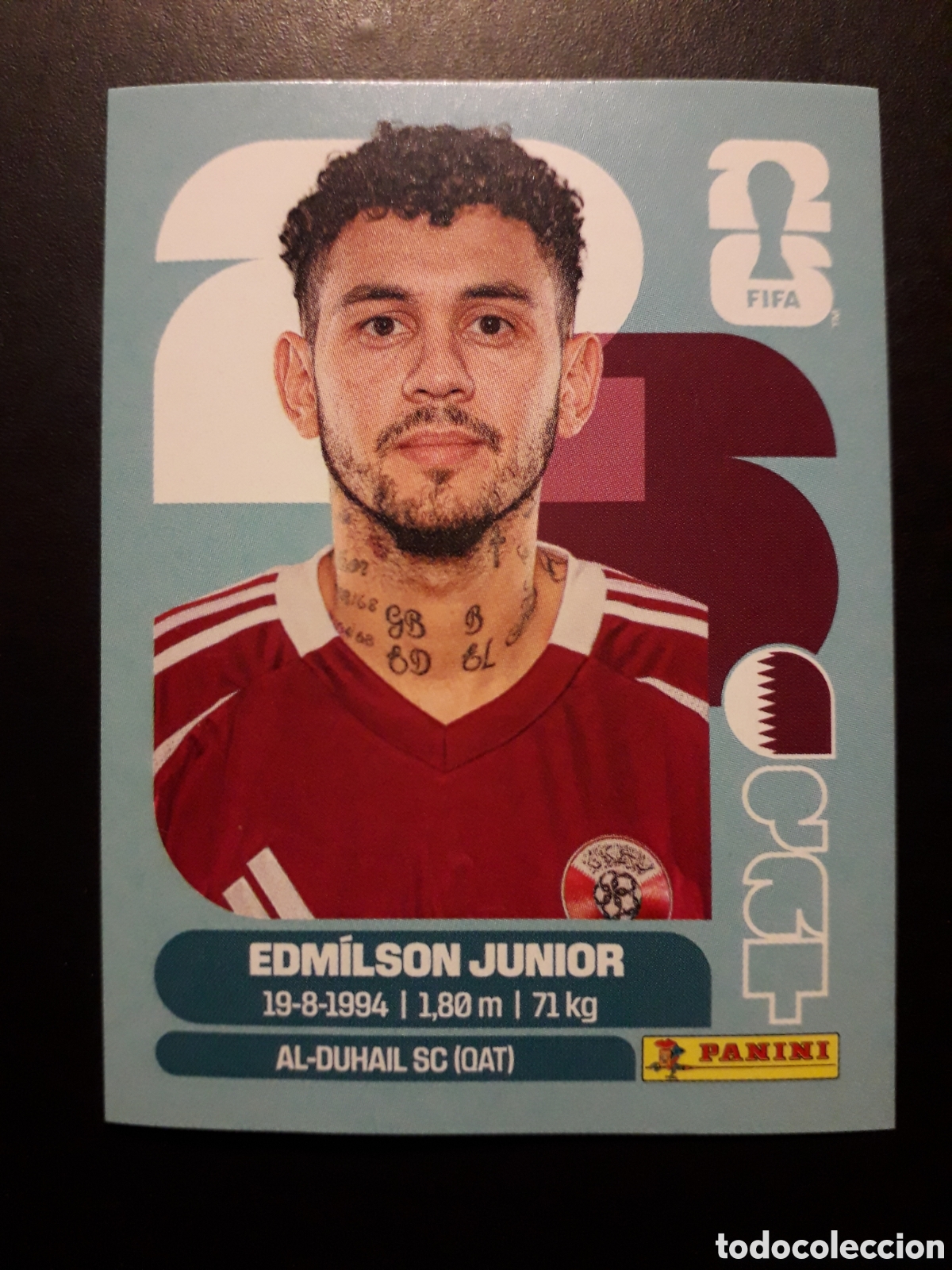 Cromos de f&uacute;tbol: EDM&Iacute;LSON JUNIOR QATAR QAT 17 MUNDIAL F&Uacute;TBOL 2026 FIFA WORLD CUP PANINI SIN PEGAR PEDIDO M&Iacute;NIMO 3&euro;