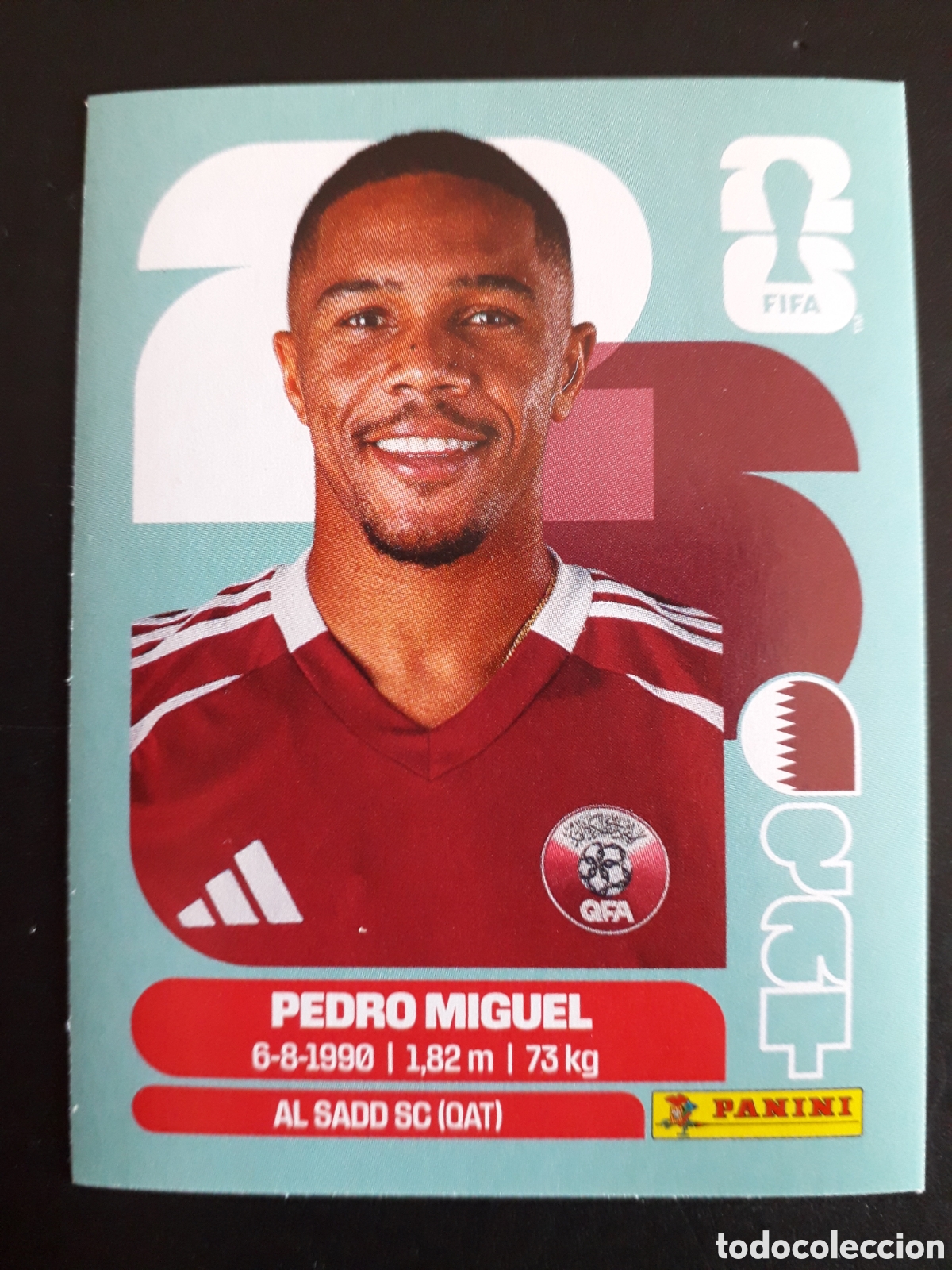 Cromos de f&uacute;tbol: PEDRO MIGUEL QATAR QAT 7 MUNDIAL F&Uacute;TBOL 2026 FIFA WORLD CUP PANINI SIN PEGAR PEDIDO M&Iacute;NIMO 3&euro;