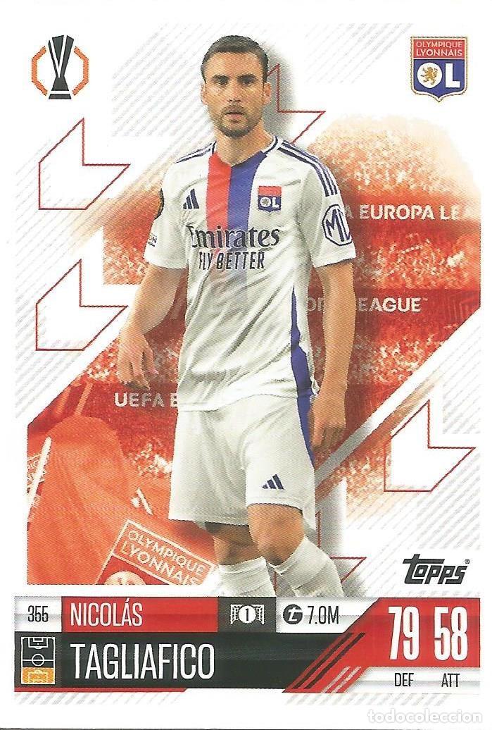 Cromos de f&uacute;tbol: Carta Match Attax 2024 / 2025 24 25 - Nicol&aacute;s Tagliafico - Olympique Lyonnais - 355 - TOPPS