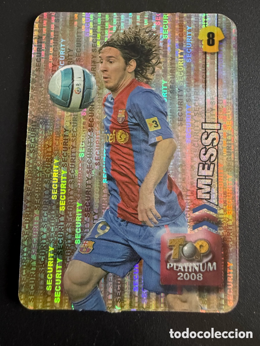 Cromos de f&uacute;tbol: MUNDICROMO 2008. Top Platinum MESSI. Security