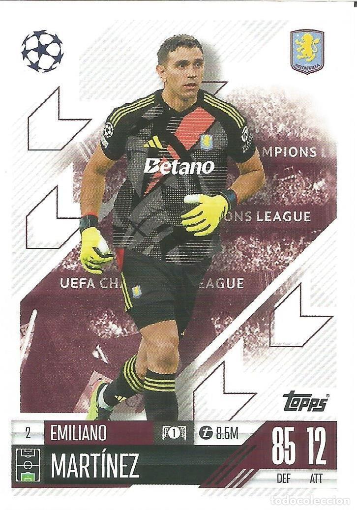 Cromos de f&uacute;tbol: Carta Match Attax 2024 / 2025 24 25 - Emiliano Mart&iacute;nez - Aston Villa - Argentina - 2 - TOPPS