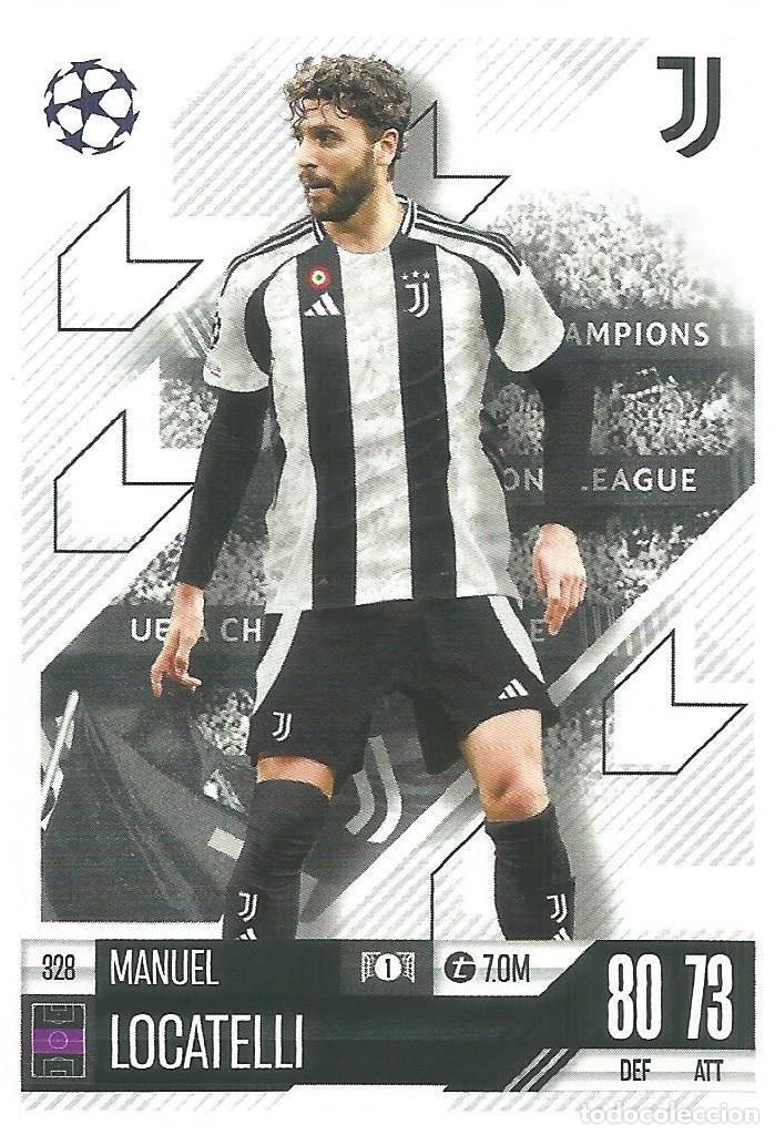 Cromos de f&uacute;tbol: Carta Match Attax 2024 / 2025 24 25 - Manuel Locatelli - Juventus - 328 - TOPPS