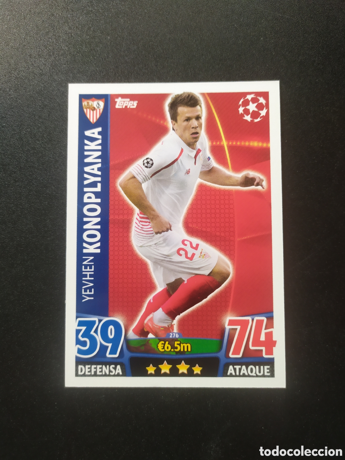 Cromos de f&uacute;tbol: UEFA Champions match attax topps 2015 2016 15 16 Konoplyanka n&deg; 276 Sevilla