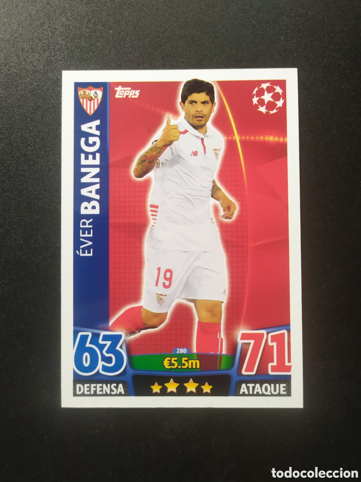 Cromos de f&uacute;tbol: UEFA Champions match attax topps 2015 2016 15 16 Banega n&deg; 280 Sevilla