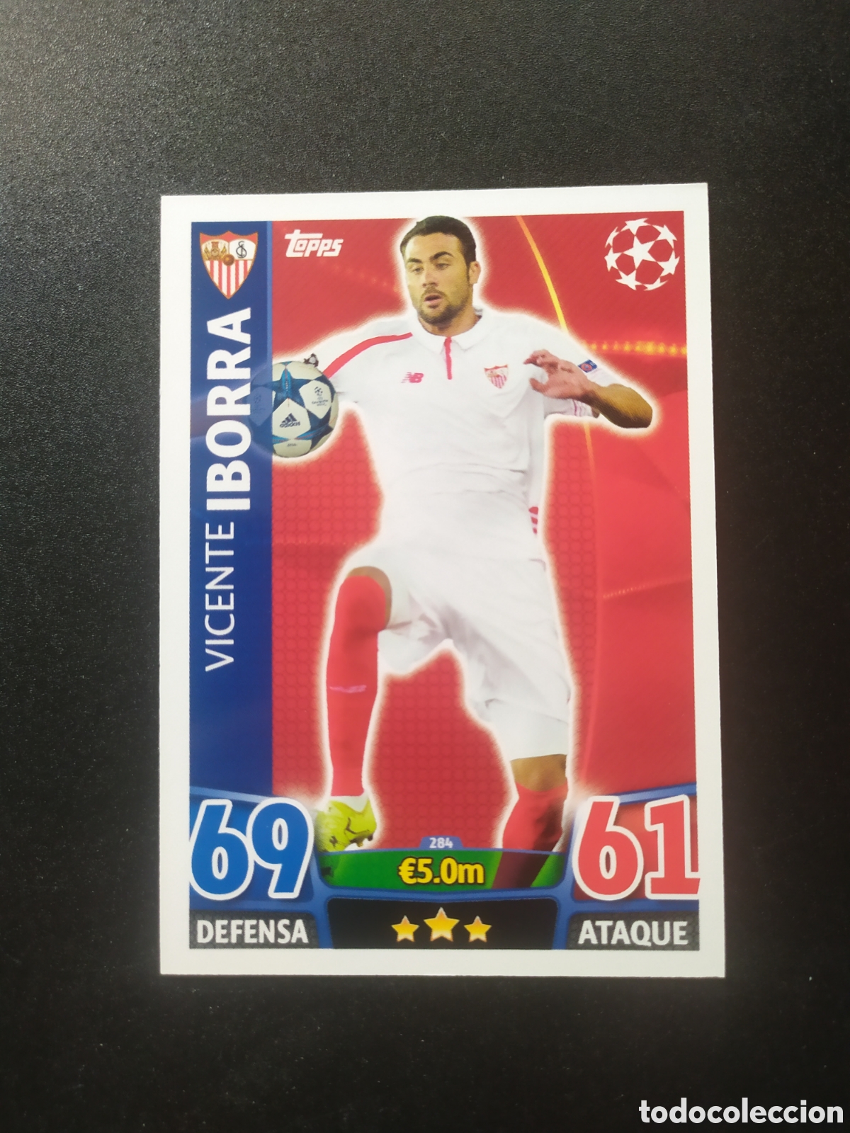 Cromos de f&uacute;tbol: UEFA Champions match attax topps 2015 2016 15 16 Iborra n&deg; 284 Sevilla