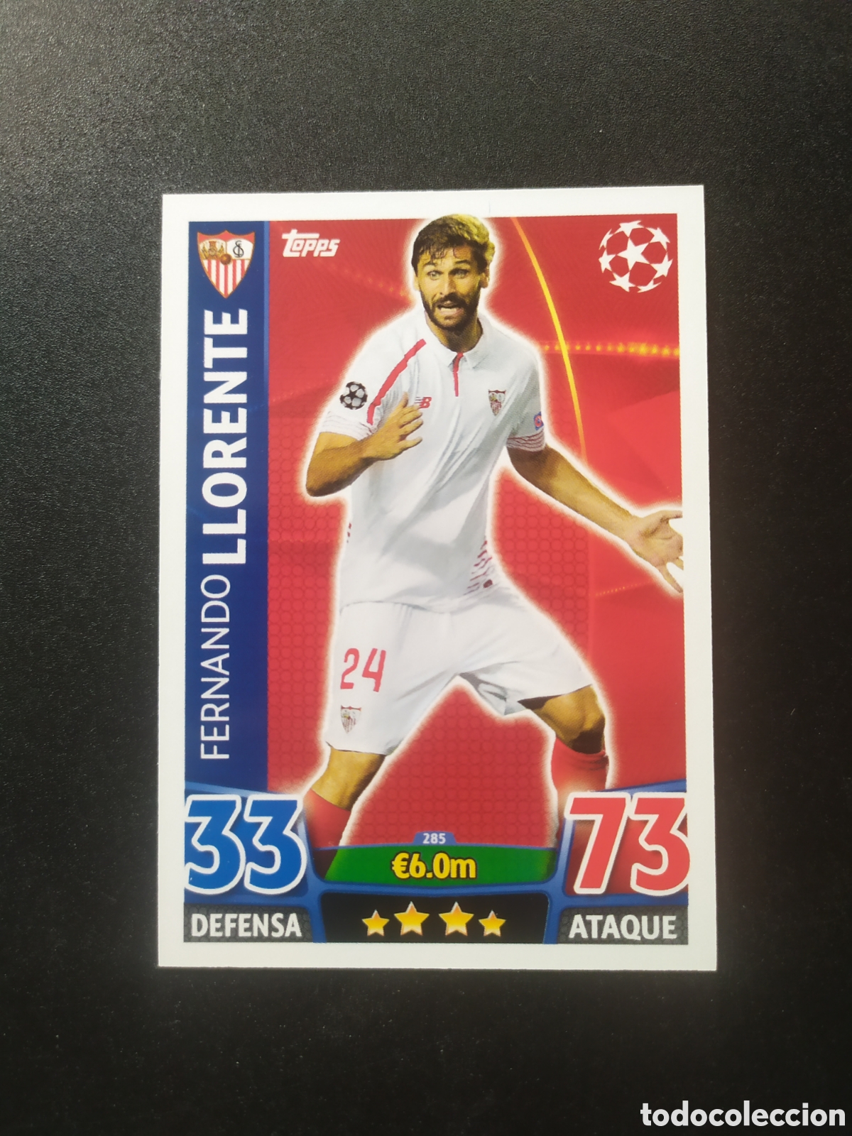 Cromos de f&uacute;tbol: UEFA Champions match attax topps 2015 2016 15 16 Llorente n&deg; 285 Sevilla