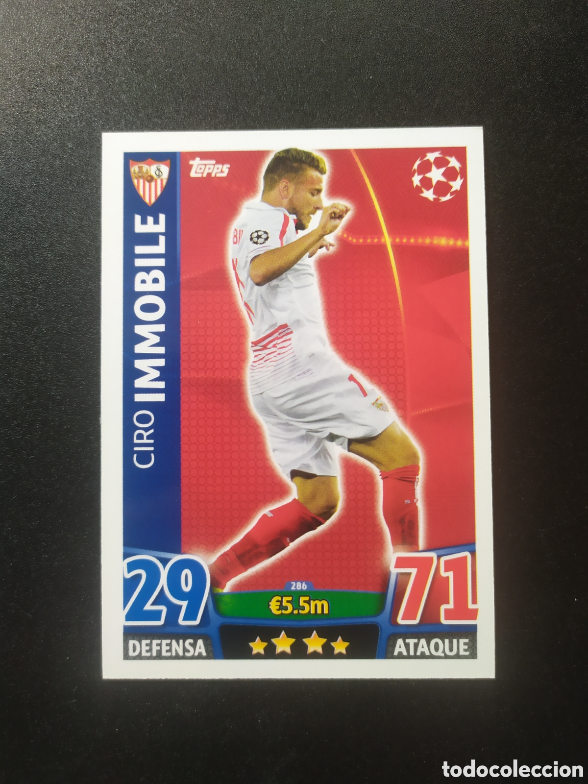 Cromos de f&uacute;tbol: UEFA Champions match attax topps 2015 2016 15 16 Immobile n&deg; 286 Sevilla