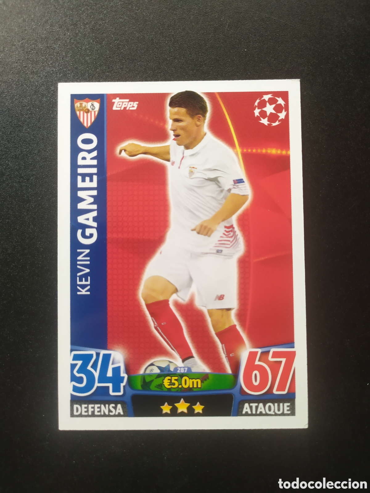 Cromos de f&uacute;tbol: UEFA Champions match attax topps 2015 2016 15 16 Gameiro n&deg; 287 Sevilla