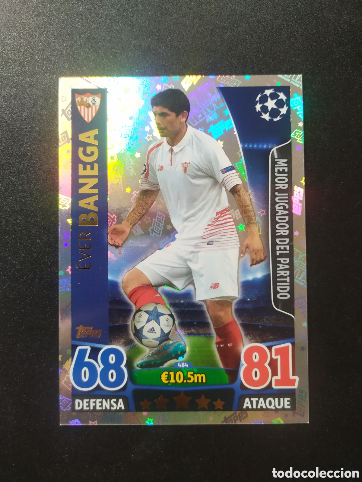 Cromos de f&uacute;tbol: UEFA Champions match attax topps 2015 2016 15 16 Banega mejor jugador partido n&deg; 484 Sevilla