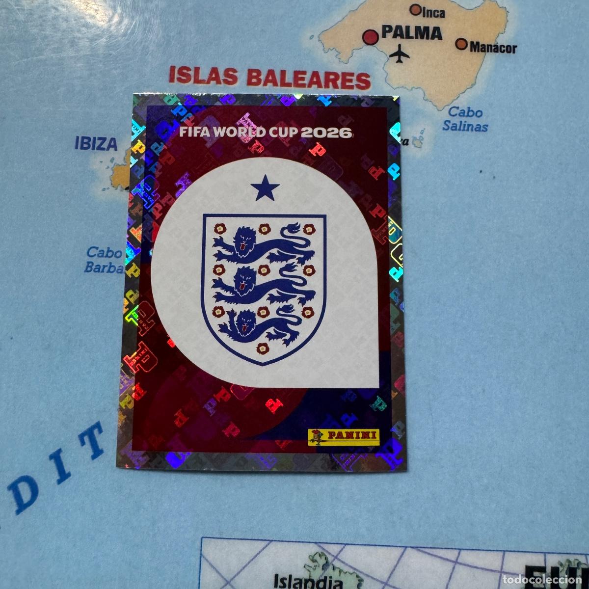 Fu&szlig;ball-Sticker: Inglaterra n&uacute;mero 1 cromo panini Mundial Fifa World Cup 2026