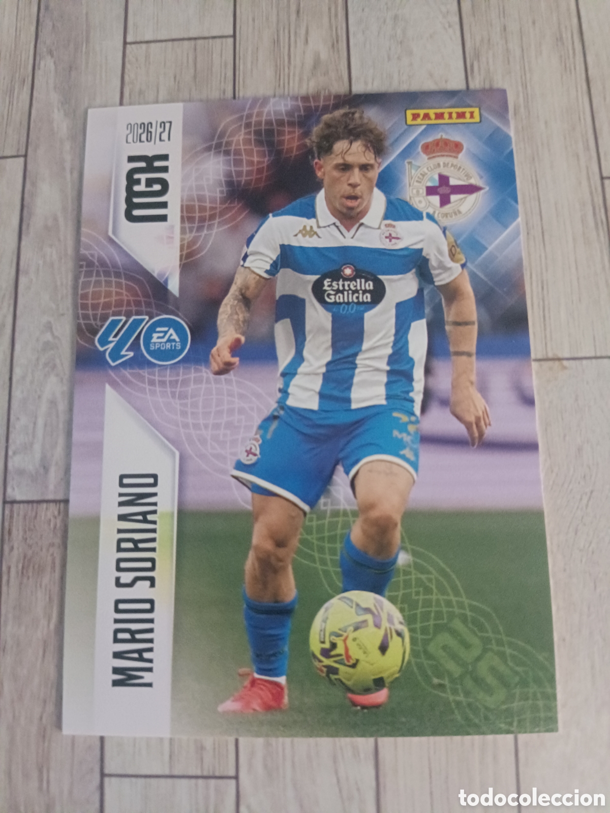 Cromos de f&uacute;tbol: 138 MARIO SORIANO DEPORTIVO DE LA CORU&Ntilde;A MEGACRACKS MGK 26 27 PANINI 2026 2027