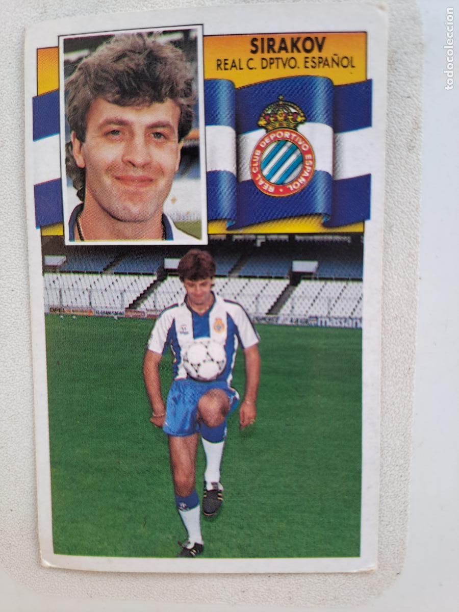 Cromos de f&uacute;tbol: SIRAKOV &rdquo;COLOCA MUY DIFICIL&rdquo; 90/91 ESTE