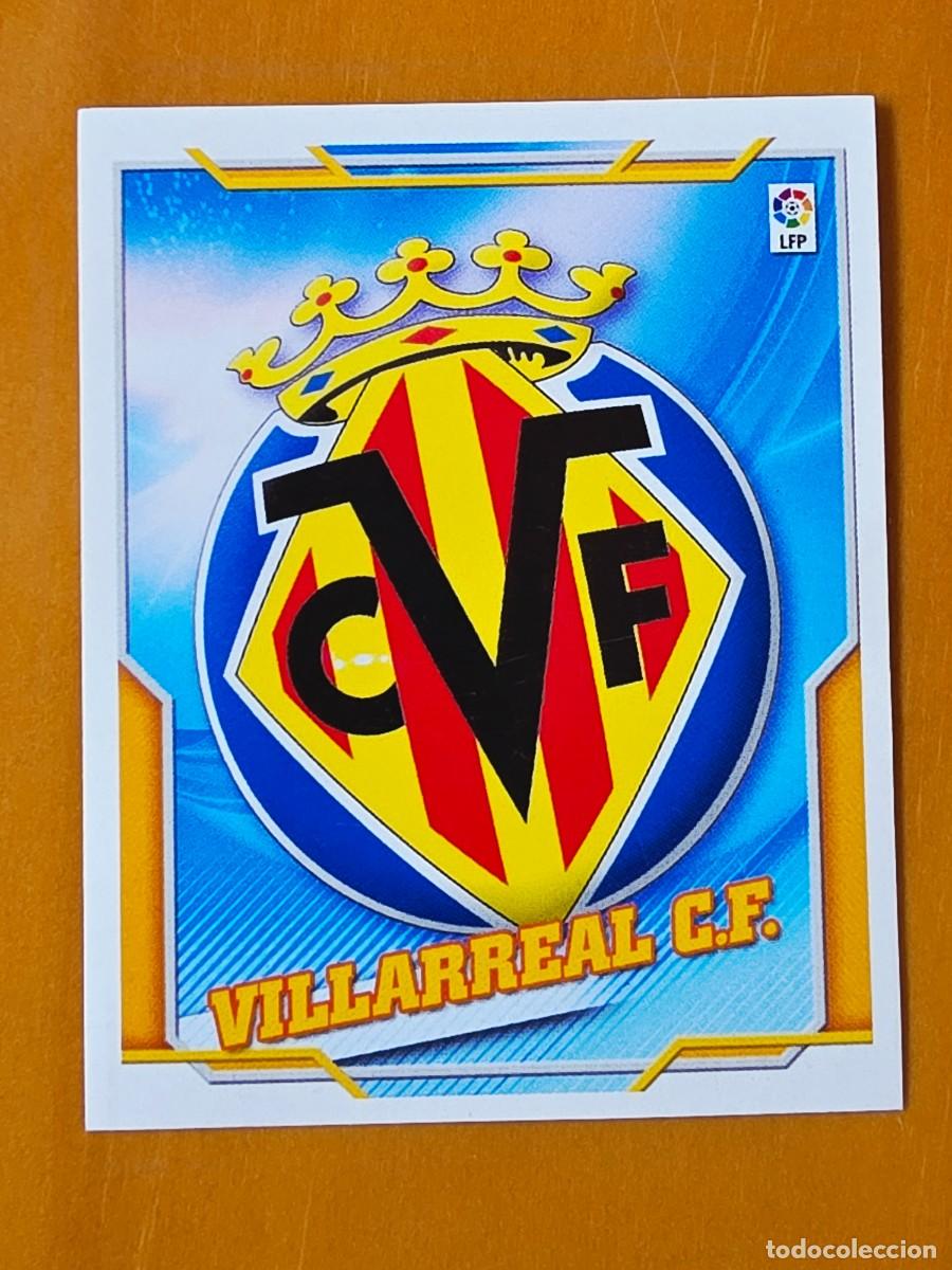 Cromos de f&uacute;tbol: Escudo Villarreal CF, Panini Ediciones Liga Este 2010 2011 10 11 sin pegar