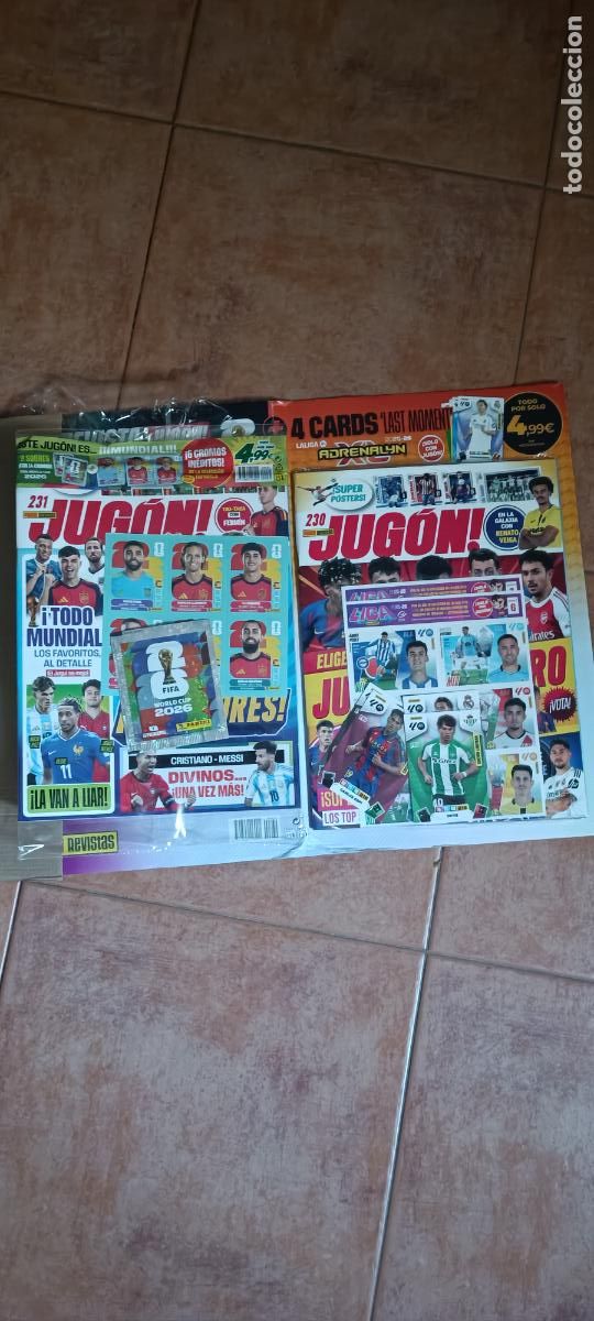 Cartes &agrave; collectionner de Football: LOTE 2 REVISTAS JUGON 230 Y 231 - TODO SIN ABRIR ADRENALYN LIMITADA - TIRAS 6 Y 7 - CROMOS ESPA&Ntilde;A