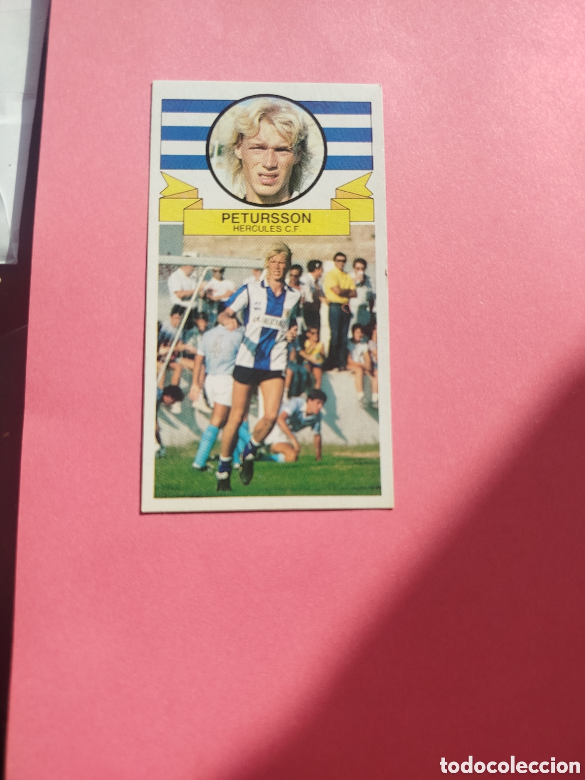 Cromos de f&uacute;tbol: PETURSSON COLOCA HERCULES LIGA ESTE 85-86 DESPEGADO