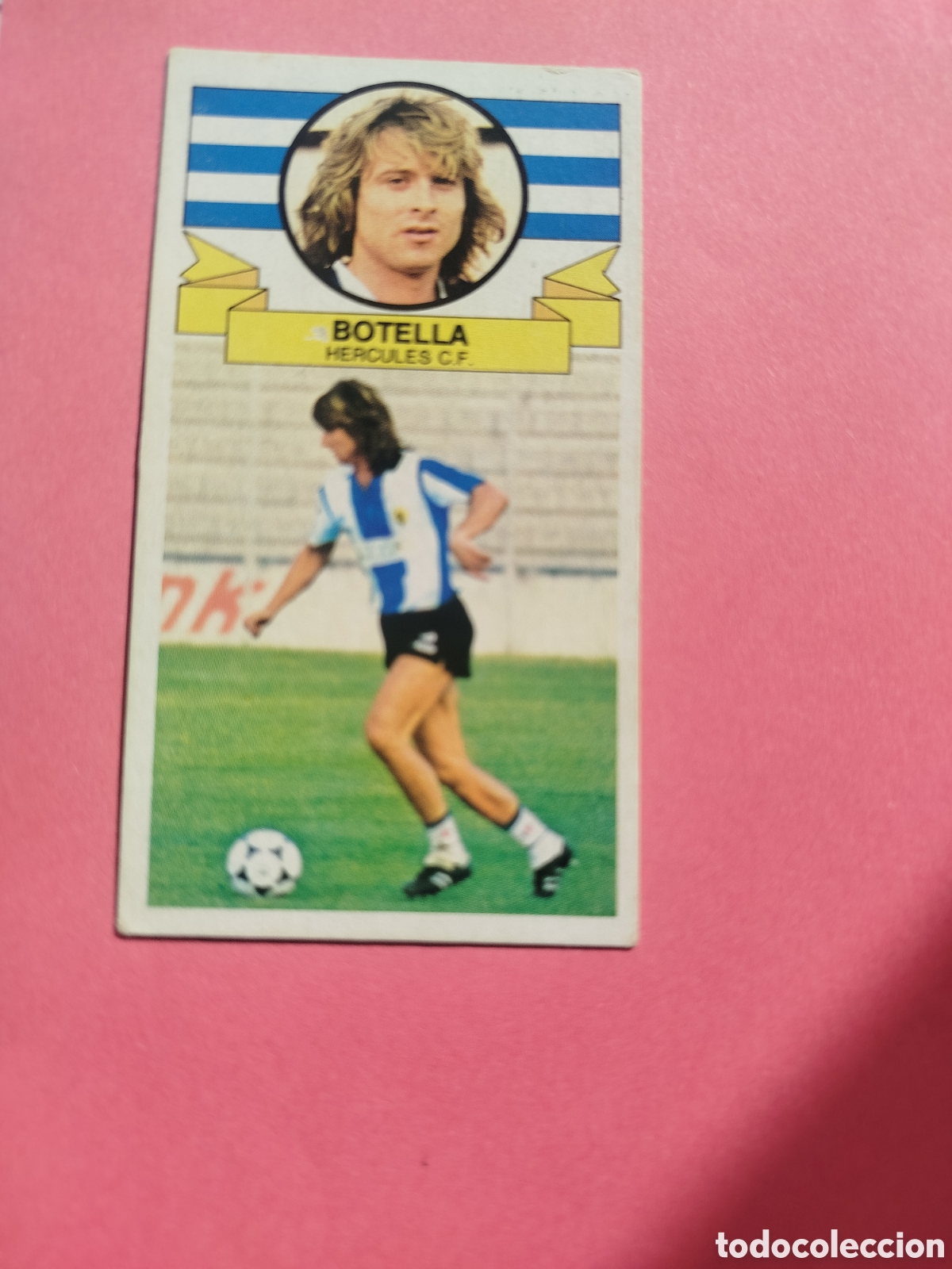 Cromos de f&uacute;tbol: BOTELLA COLOCA HERCULES LIGA ESTE 85-86 DESPEGADO