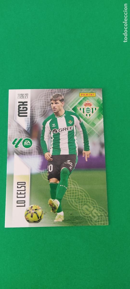 Cromos de f&uacute;tbol: TRADING CARD FUTBOL LO CELSO REAL BETIS BALOMPIE N&ordm; 103 LIGA MEGACRACKS 2026-2027/26-27 PANINI