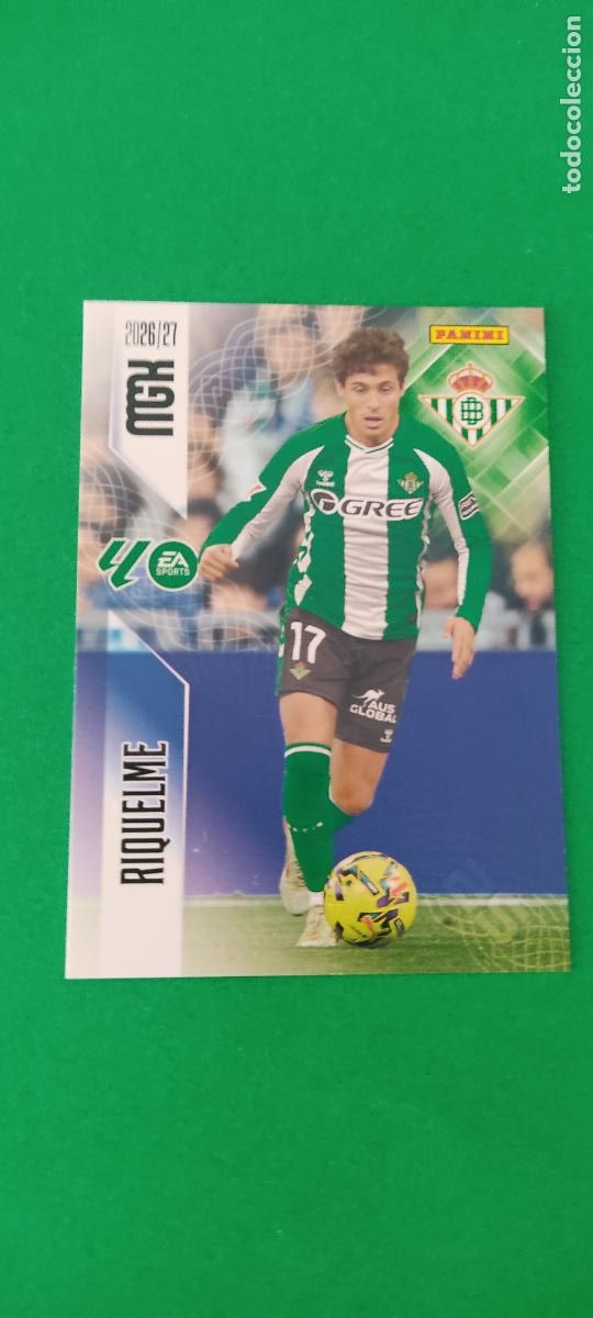 Cromos de f&uacute;tbol: TRADING CARD FUTBOL RIQUELME REAL BETIS BALOMPIE N&ordm; 105 LIGA MEGACRACKS 2026-2027/26-27 PANINI