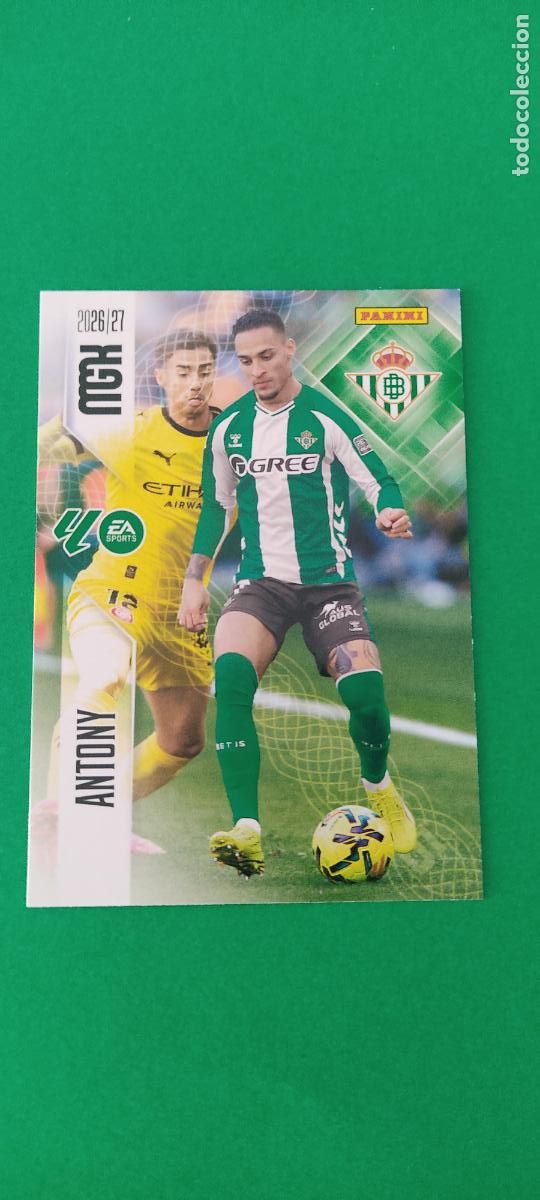 Cromos de f&uacute;tbol: TRADING CARD FUTBOL ANTONY REAL BETIS BALOMPIE N&ordm; 106 LIGA MEGACRACKS 2026-2027/26-27 PANINI